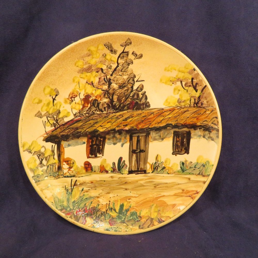 Vintage Chilean Ceramic Handpainted Plate 8" Dia. (168C)